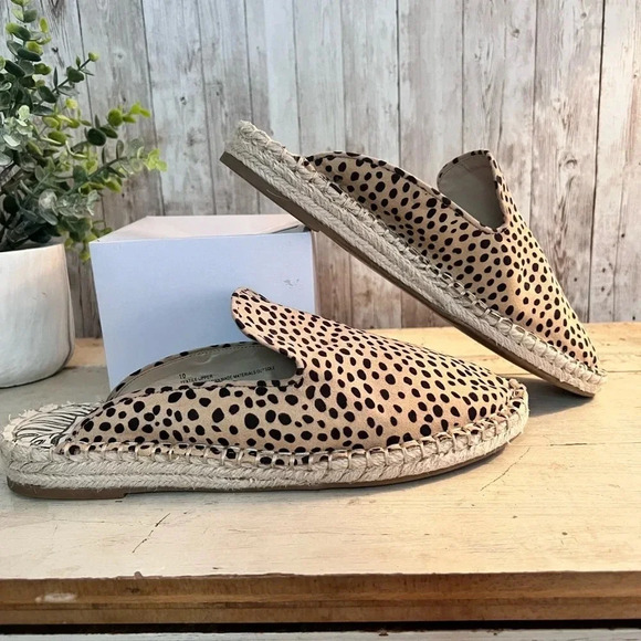 Dolce Vita Animal Print Espadrille Slip On Mules 10 - Picture 2 of 5